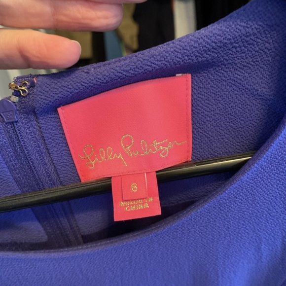 Lilly Pulitzer Purple Blue wrap Dress size 8 - Picture 3 of 4